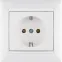 VALENA Розетка с заземлением в рамку белая