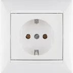 VALENA Розетка с заземлением в рамку белая