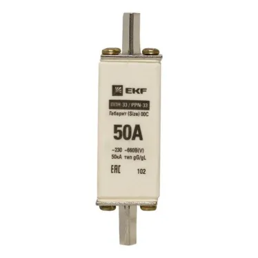 Вставка плавкая ППН-33 100/50А габарит 00С