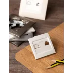 Валенсия лицевая панель розетки Phone 1-местная жемчуг