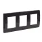Рамка 3 поста на 2+2+2 модуля черная RAL7016