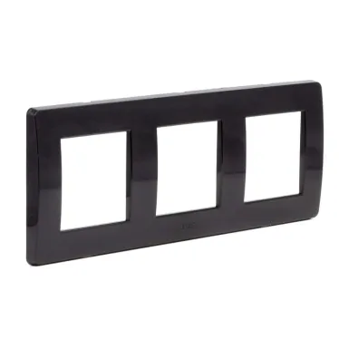 Рамка 3 поста на 2+2+2 модуля черная RAL7016