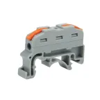 Клемма СМК 222-421D проходная 1-полюсная, с креплением на DIN-рейку (0,08-4 кв мм), серая (5 шт./уп.), REXANT