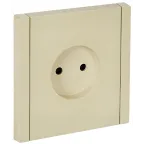 FORTE@PIANO Розетка 1-местная без заземления без защитных шторок винтовое крепление 10А FP418 ваниль IEK