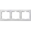 КВАРТА Рамка горизонтальная белая 3 поста