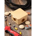 Коробка распаячная КМР-030-036 пылевлагозащитная, 4 мембранных ввода (73х73х49) светлое дерево PROxima