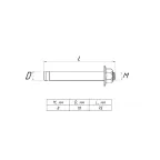 Болт анкерный с гайкой М10x75