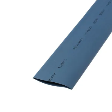 Термоусаживаемая трубка 35,0 17,5 мм, синяя, упаковка 10 шт. по 1 м, REXANT