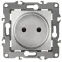Розетка 2P, 16A-250В, Эра12, алюминий, 12-2105-03