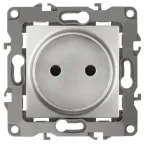 Розетка 2P, 16A-250В, Эра12, алюминий, 12-2105-03