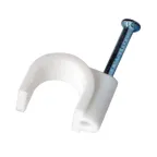 Крепеж кабеля круглый 10 мм, белый (50 шт/уп)