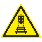 Знак ''Берегись поезда'' 300 мм, пластик