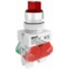 Переключатель ПЕ-22-ANC-2 неоновая лампа 2 положения I-O стандартная ручка красная