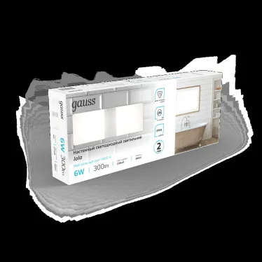Светильник светодиодный настенный бра 6 Вт 300 лм 4000К AC 220В Серый IP20 290х110х40мм Lola Gauss