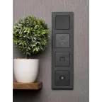 Стокгольм Рамка 4-местная металлическая черная