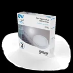 Светильник светодиодный ДБП 8 Вт 700 лм 6500К AC 220В Белый IP40 круг D135х32мм Пластик ЖКХ HALL Gauss