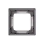 Рамка Levit 1 пост белый / дымчатый чёрный