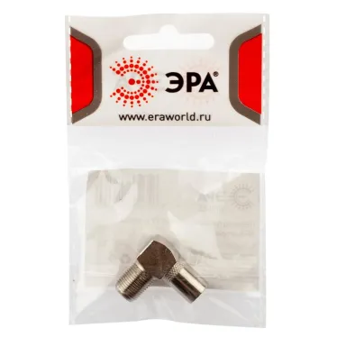 Переходник Simple RS-A04-1 гнездо F-штекер TV угловой 1 шт