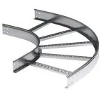 Угол горизонтальный 90 градусов 50x200 R-600 в комплекте с крепежными элементами и соединительными пластинами, необходимыми для монтажа