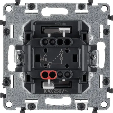 Valena LIFE Выключатель 10АХ 250В с подсветкой С лицевой панелью Белый