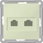 W59 Розетка телефон/компьютер категория 5е в рамку бежевая