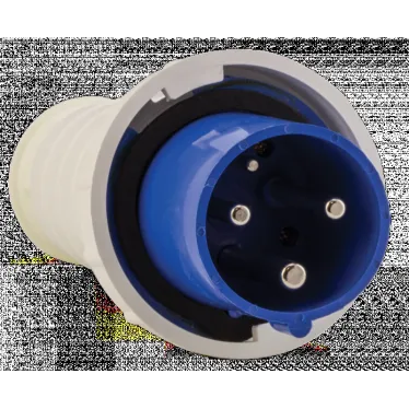 Вилка кабельная 63А 2Р+Е IP67 переносная 220В 033