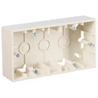 15 Коробка для наружного монтажа на 2 поста слоновая кость