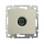 VALENA Розетка телевизионная TV звезда в рамку слоновая кость 1.5дБ