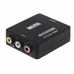 Конвертер 3 RCA на HDMI, пластик, черный,,