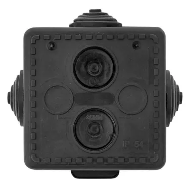 Коробка распаячная КМР-030-036, 4 мембранных ввода (65х65х50) чёрная