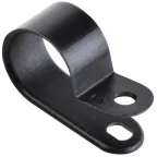 Скоба крепежная 16мм нейлоновая черная (50шт)