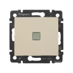 VALENA Переключатель одноклавишный с подсветкой в рамку слоновая кость