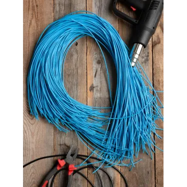 Трубка термоусаживаемая ТУТ нг 4/2 синяя в отрезках по 1м PROxima