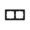 W59 Рамка 2 поста черный бархат