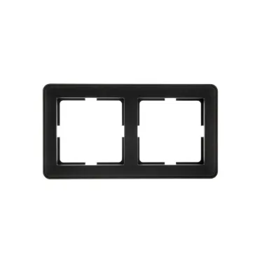 W59 Рамка 2 поста черный бархат