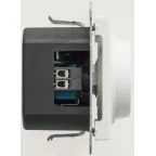 Диммер поворотный 300ВТ механизм белый