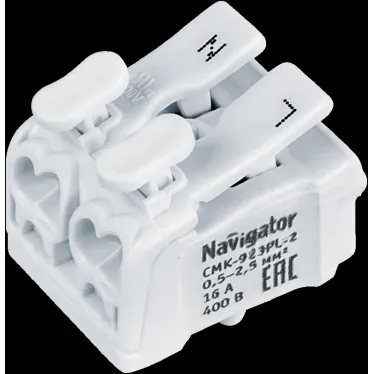 Клеммы монтаж. NTC-CMK-923PL-2-50 (50 шт/уп) Navig