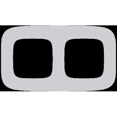 Valena ALLURE Рамка 2 поста Белое стекло универсальная