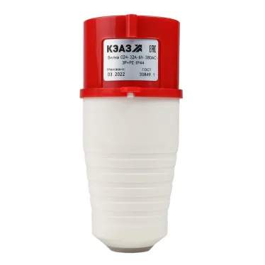 Вилка 024-32А-6h-380AC-3P+PE-IP44