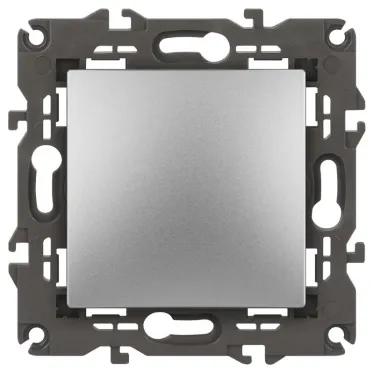 Переключатель, 10АХ-250В, Эра Elegance, алюминий,14-1103-03