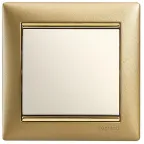 Выключатель одноклавишный, в рамку, слоновая кость