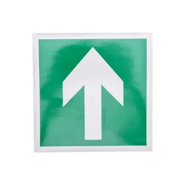 Наклейка эвакуационный знак Направляющая стрелка200х200 мм,