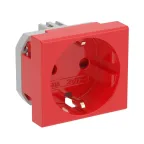 VIVA Розетка силовая с заземлением красная
