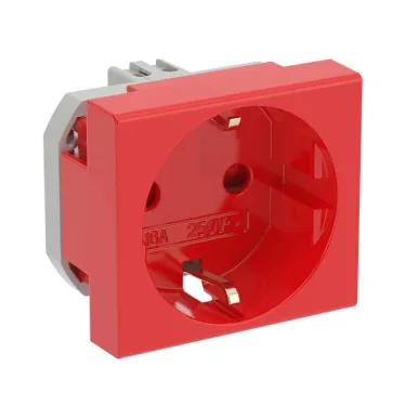 VIVA Розетка силовая с заземлением красная