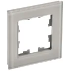 BRITE Рамка 1 пост РУ-1-2-БрД стекло дымчатый