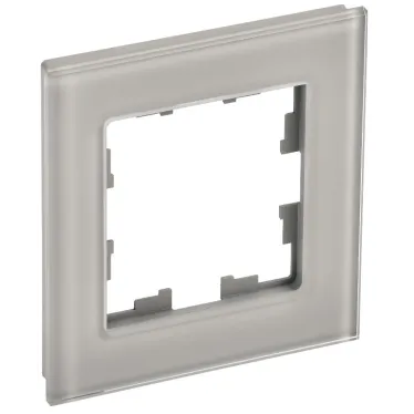 BRITE Рамка 1 пост РУ-1-2-БрД стекло дымчатый