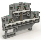 Двухярусная клемма с объединенными ярусами на 4 кв.мм