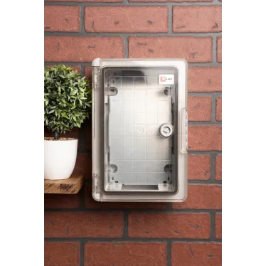 Бокс пластиковый с монтажной платой прозр. дверь 300х200х130 мм IP65 PROxima