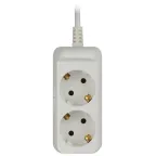 Удлинитель электрический с заземлением 2 розетки 1,5м ПВС 3x0,75мм2 10А UX-2e-1,5m ЭРА