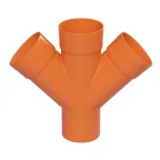 Соединение для четырех двустенных труб D-110 мм четырех5 градусов полипропилен